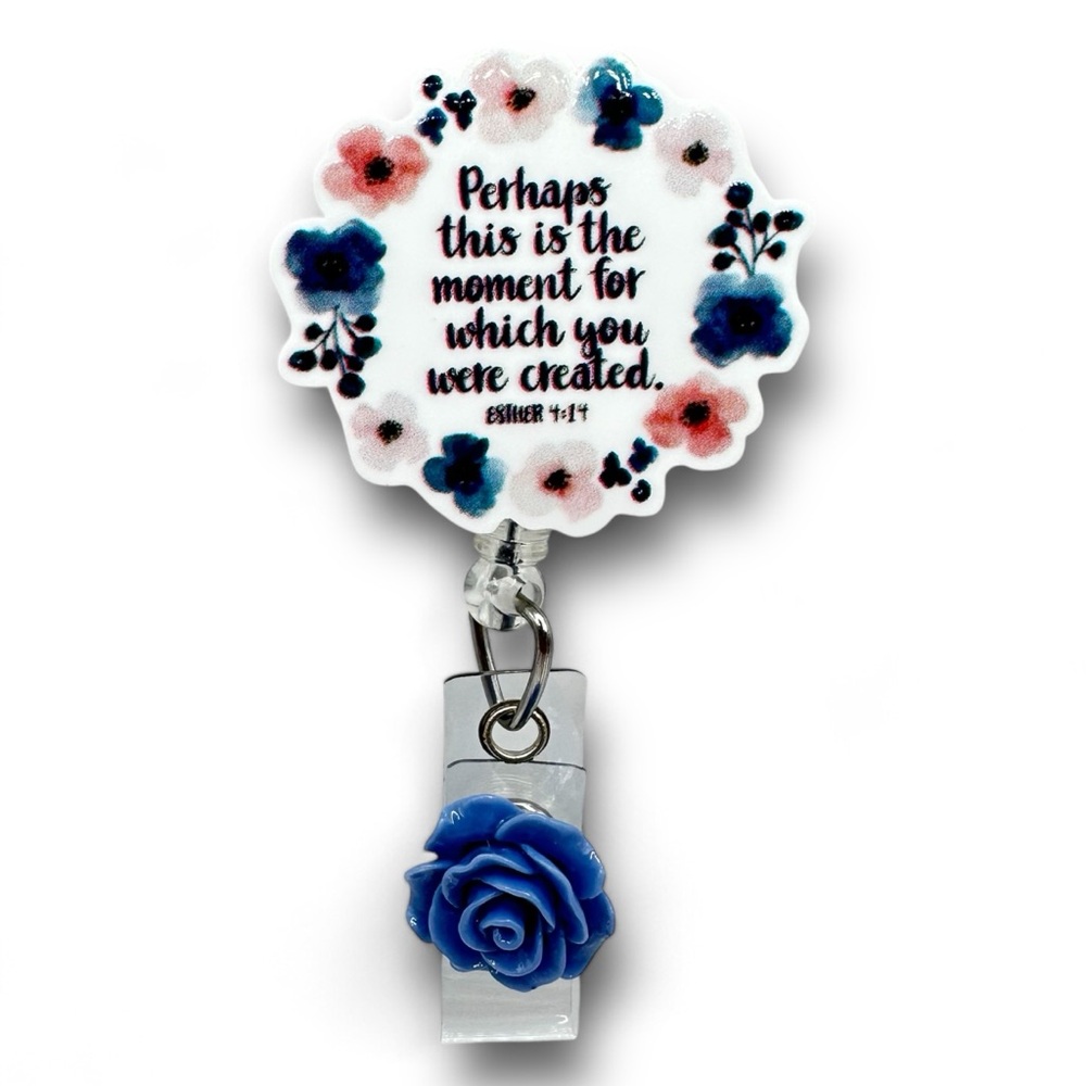 Bible Verse Christian Quote Nurse Retractable Badge Holder Christmas Reel C3
